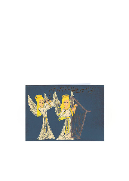 Karten A5, Engelspiel nachtblau