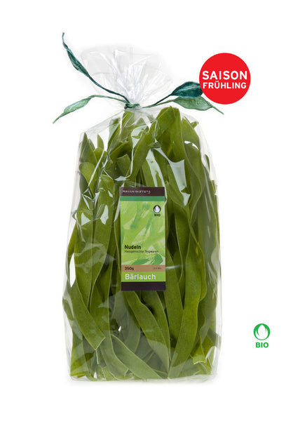 Nudeln mit Bärlauch, breit