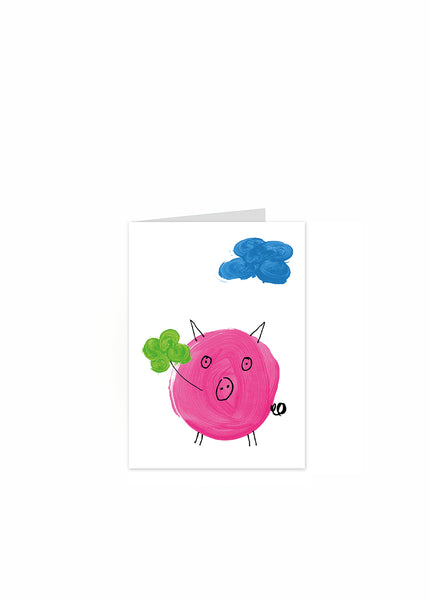 Karten A5, Schwein im Glück