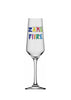Sektglas mit Aufdruck «ZÄME FIIRE»